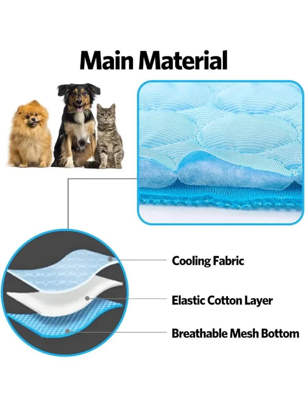 Dog Cooling Mat Pet Cooling Pads Dogs & Cats Pet Cooling Blanket for Outdoor Car